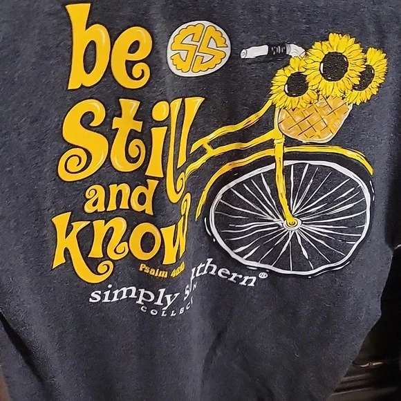 Simply Southern Long Sleeve Shirt Sunflowers - Picture 4 of 4